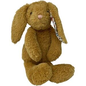 Manhattan Toy Plush Bunny Brown Floral Ears Stuffed Animal Toy 13"